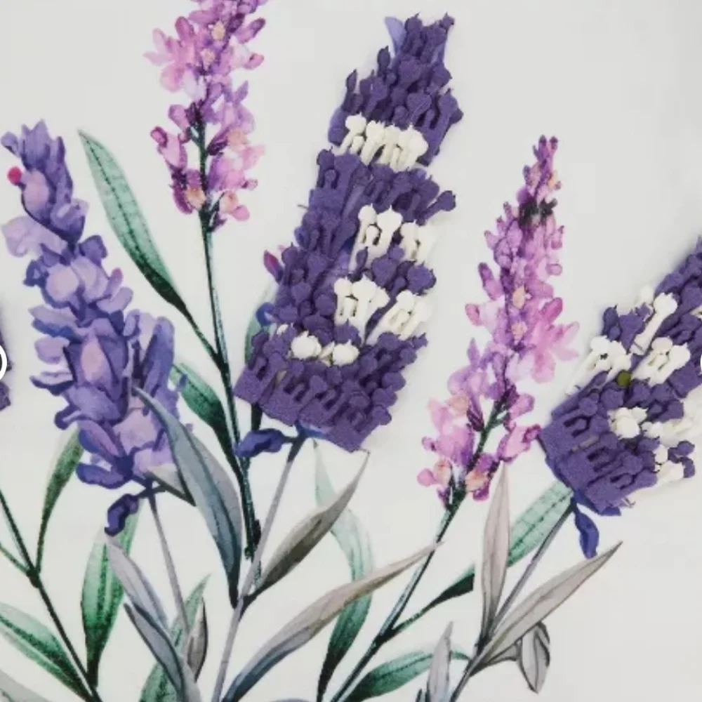 Lifestyle Velvet Floral Applique Lavender 18